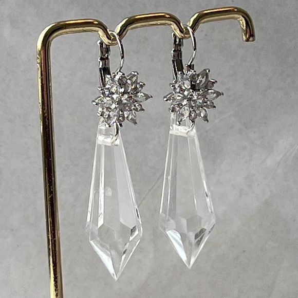 Nosferatu Ellen’s Pendulum Earrings Handmade Replicas Flower Hoops + Crystals - Picture 8 of 14